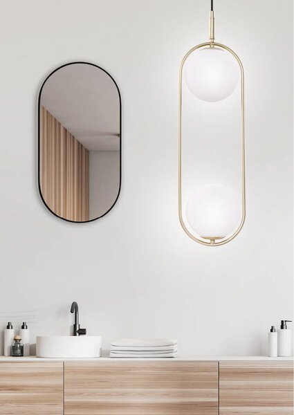 Candellux Cordel závěsné svítidlo 2x28 W bílá-mosaz 32-73464