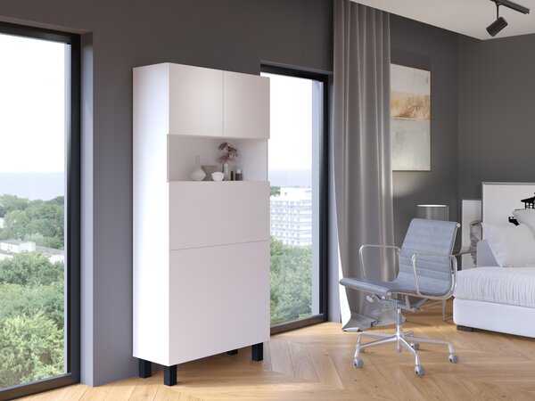 Regál Holli (bílá matná). Akce -10%