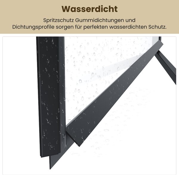 SONNI dveře do sprchové niky 100x195cm, sprchové dveře se závěsem, 6mm bezpečnostní sklo, zapuštěné sprchové dveře matné černé sprchové kouty křídlové dveře
