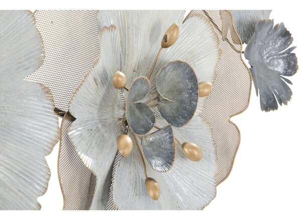 Nástěnná kovová dekorace Mauro Ferretti Flowery, 119 x 60 cm