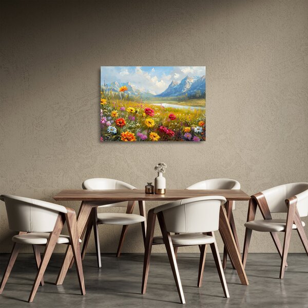 Skleněný obraz - Malovaná krajina (70x50 cm)