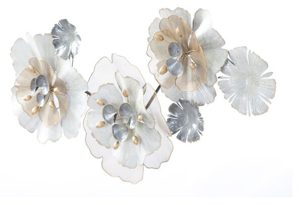 Nástěnná kovová dekorace Mauro Ferretti Flowery, 119 x 60 cm
