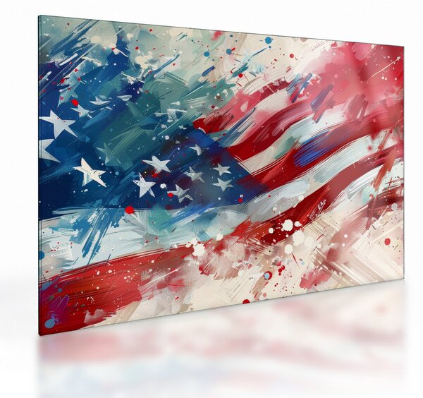Skleněný obraz - Vlajka USA (70x50 cm)