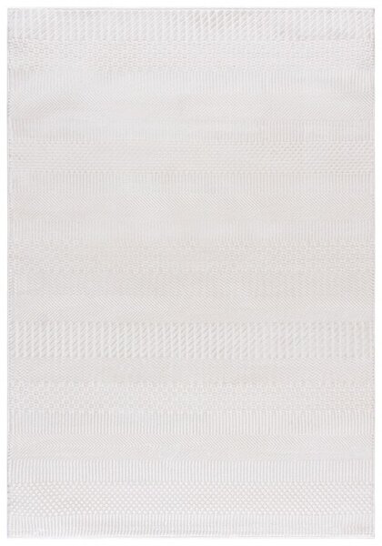Makro Abra Moderní kusový koberec HERA PB89A Geometrický bílý Rozměr: 80x150 cm