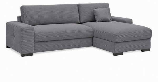 ROHOVÁ SEDAČKA, dřevo, textil, kompozitní dřevo, šedá MID.YOU - Rozkládací sedačky, Online Only