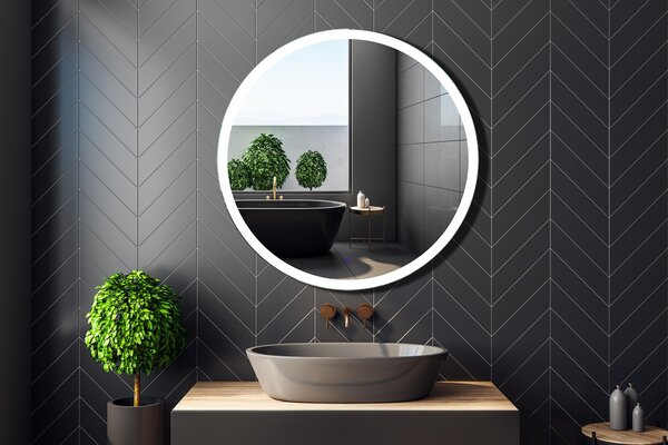 Venti Ring 80 zrcadlo 80x80 cm kulatý s osvětlením 5907459662375