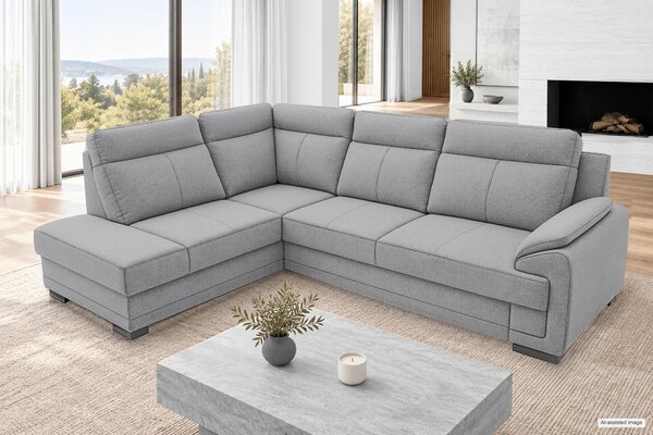 ROHOVÁ SEDAČKA, dřevo, textil, kompozitní dřevo, tmavě šedá MID.YOU - Sedací soupravy, Online Only