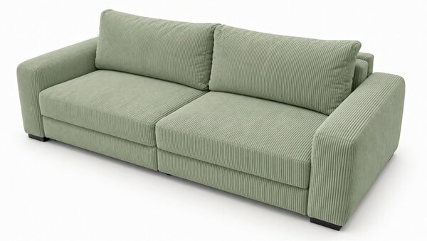 TŘÍMÍSTNÁ POHOVKA, dřevo, textil, kompozitní dřevo, mátově zelená MID.YOU - Pohovky, Online Only