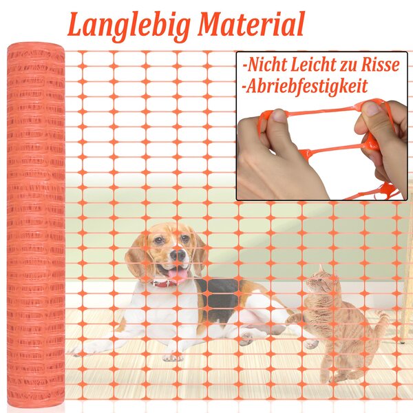 LARS360 1 m x 80 m bariérový plot výstražný plot bezpečnostní síť stavební plot oranžový výstražný plot divoký plot výstražná síť záchytný plot staveniště síť psí plot zahrada