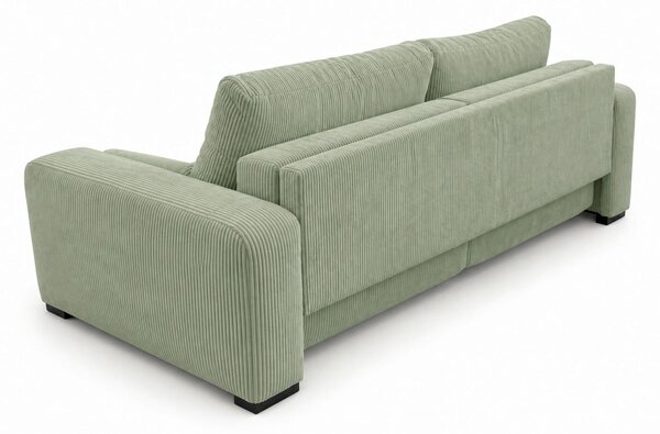 TŘÍMÍSTNÁ POHOVKA, dřevo, textil, kompozitní dřevo, mátově zelená MID.YOU - Pohovky, Online Only