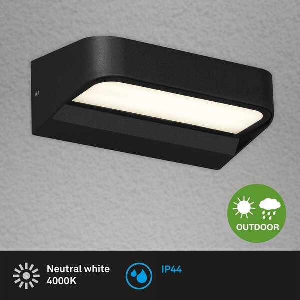 BRILO 3036-015X VÝPRODEJ VZORKU - LED venkovní svítidlo 14,2 cm 8W 900lm černá - BRILO
