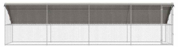 Psí kennel 4 ks Stříbrná 8 x 2 x 2 m Pozinkovaná ocel 3368330
