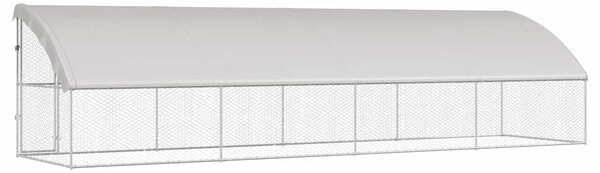 Psí kennel 4 ks Stříbrná 8 x 2 x 2 m Pozinkovaná ocel 3368330