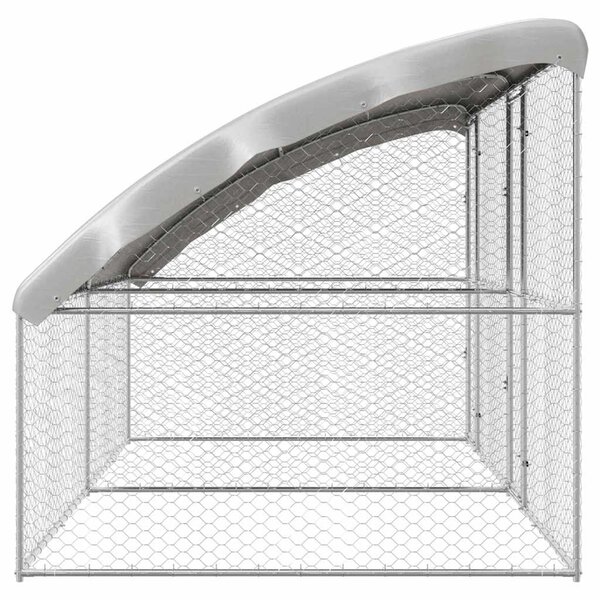 Psí kennel 2 ks Stříbrná 4 x 2 x 2 m Pozinkovaná ocel 3368325