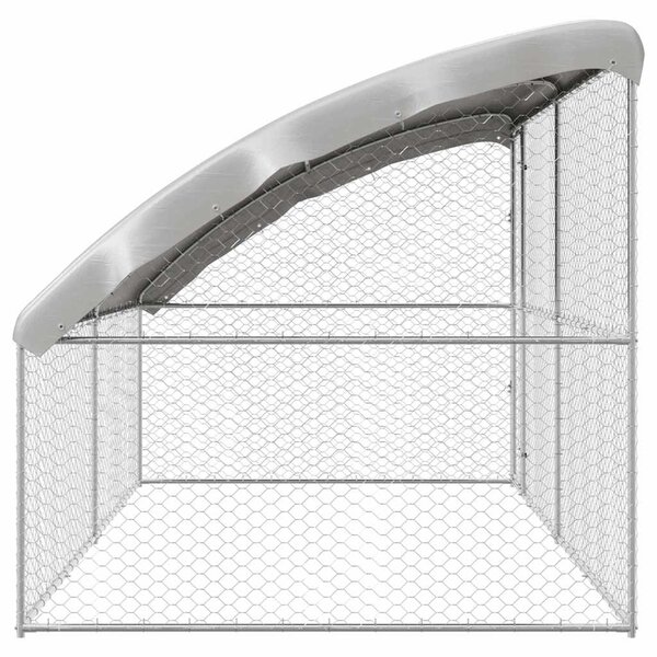 Psí kennel 2 ks Stříbrná 4 x 2 x 2 m Pozinkovaná ocel 3368328