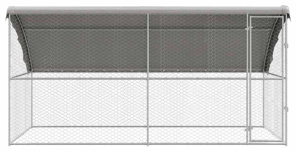 Psí kennel 2 ks Stříbrná 4 x 2 x 2 m Pozinkovaná ocel 3368328