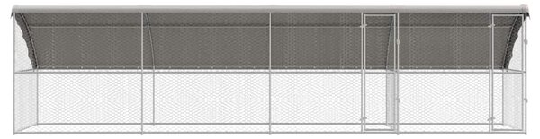 Psí kennel 4 ks Stříbrná 8 x 2 x 2 m Pozinkovaná ocel 3368332