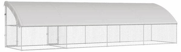 Psí kennel 4 ks Stříbrná 8 x 2 x 2 m Pozinkovaná ocel 3368332