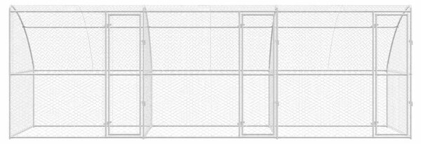 Psí kennel 3 ks Stříbrná 6 x 2 x 2 m Pozinkovaná ocel 3368334