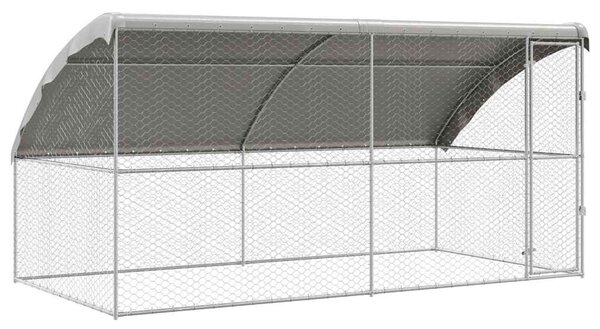 Psí kennel 2 ks Stříbrná 4 x 2 x 2 m Pozinkovaná ocel 3368328