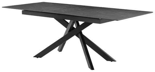 JÍDELNÍ STŮL, šedá, černá, 168-210/90/76 cm P & B - Jídelní stoly, Online Only