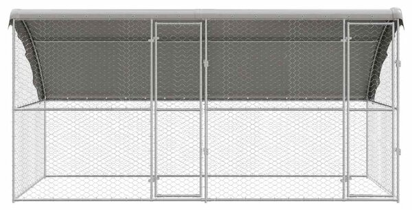 Psí kennel 2 ks Stříbrná 4 x 2 x 2 m Pozinkovaná ocel 3368325