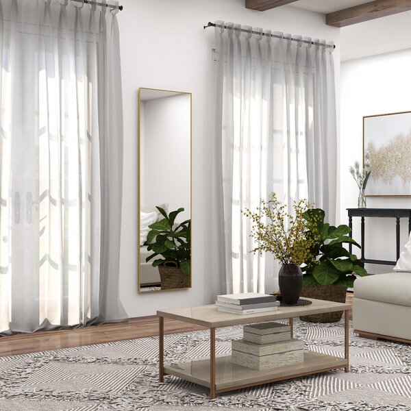 HOMCOM Velké obdélníkové zrcadlo ve full-length provedení, 50 x 160 cm - stojací, na stěnu nebo opřené o zeď - do ložnice, obývacího pokoje a šatny, z