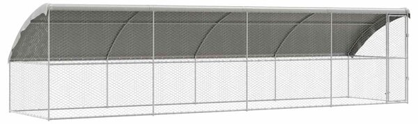Psí kennel 4 ks Stříbrná 8 x 2 x 2 m Pozinkovaná ocel 3368330