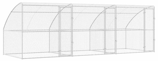 Psí kennel 3 ks Stříbrná 6 x 2 x 2 m Pozinkovaná ocel 3368334