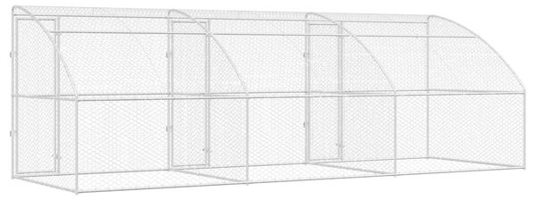 Psí kennel 3 ks Stříbrná 6 x 2 x 2 m Pozinkovaná ocel 3368334