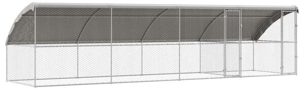 Psí kennel 4 ks Stříbrná 8 x 2 x 2 m Pozinkovaná ocel 3368332