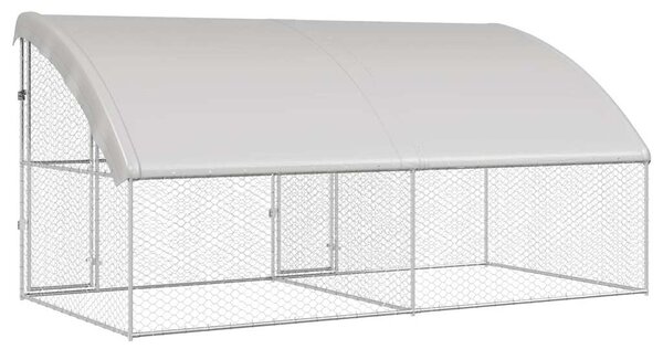 Psí kennel 2 ks Stříbrná 4 x 2 x 2 m Pozinkovaná ocel 3368325