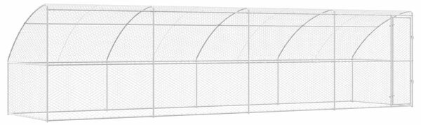 Psí kennel 4 ks Stříbrná 8 x 2 x 2 m Pozinkovaná ocel 3368338