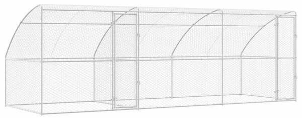 Psí kennel 3 ks Stříbrná 6 x 2 x 2 m Pozinkovaná ocel 3368339