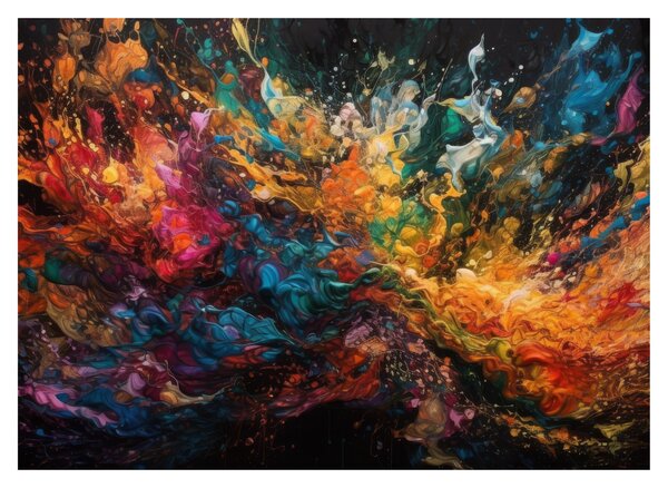 Skleněný obraz - Barevná abstrakce II. (70x50 cm)