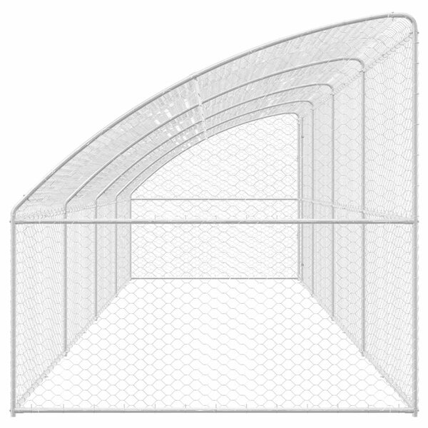 Psí kennel 4 ks Stříbrná 8 x 2 x 2 m Pozinkovaná ocel 3368338