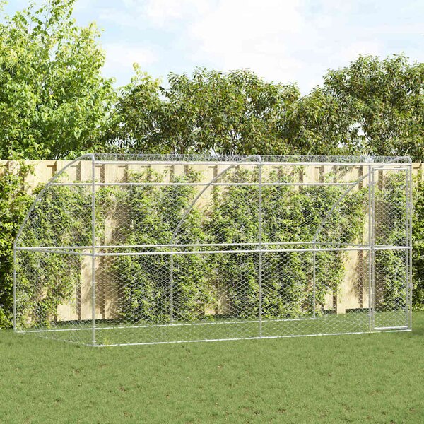 Psí kennel 2 ks Stříbrná 4 x 2 x 2 m Pozinkovaná ocel 3368336