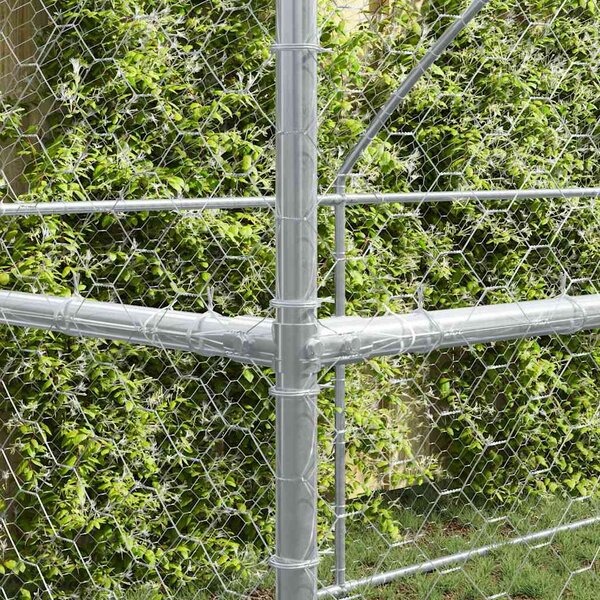 Psí kennel 2 ks Stříbrná 4 x 2 x 2 m Pozinkovaná ocel 3368336