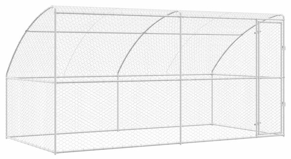 Psí kennel 2 ks Stříbrná 4 x 2 x 2 m Pozinkovaná ocel 3368336