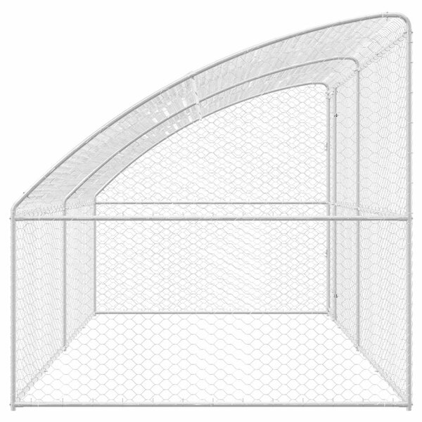 Psí kennel 2 ks Stříbrná 4 x 2 x 2 m Pozinkovaná ocel 3368336