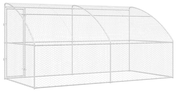 Psí kennel 2 ks Stříbrná 4 x 2 x 2 m Pozinkovaná ocel 3368336