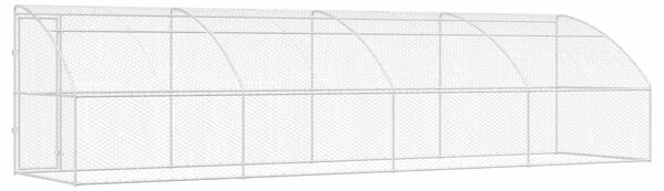 Psí kennel 4 ks Stříbrná 8 x 2 x 2 m Pozinkovaná ocel 3368338