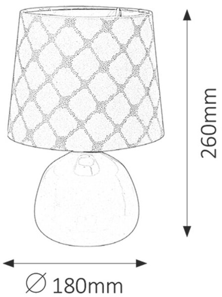 Rabalux Ellie stolní lampa 1x40 W béžová 4380