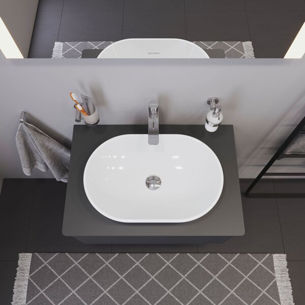Duravit D-Neo umyvadlo 60x40 cm oválné na pult bílá lesk 2372600070
