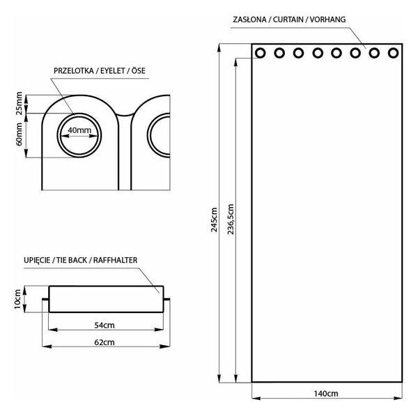 Krémový dimout závěs 140x245 cm Kierra – Restilo