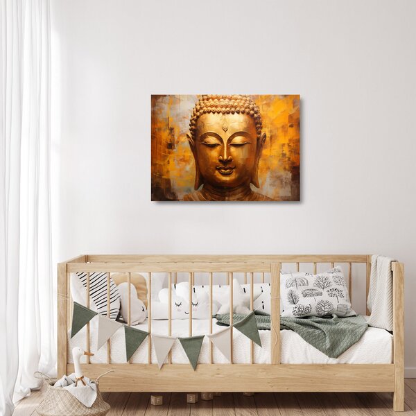 Skleněný obraz - Buddha, olejomalba (70x50 cm)