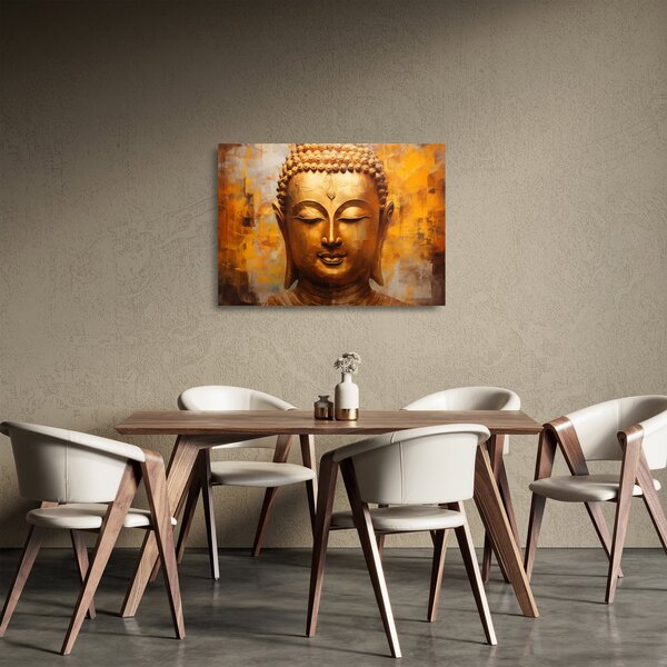 Skleněný obraz - Buddha, olejomalba (70x50 cm)
