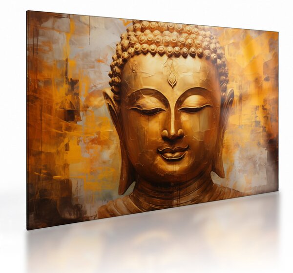 Skleněný obraz - Buddha, olejomalba (70x50 cm)
