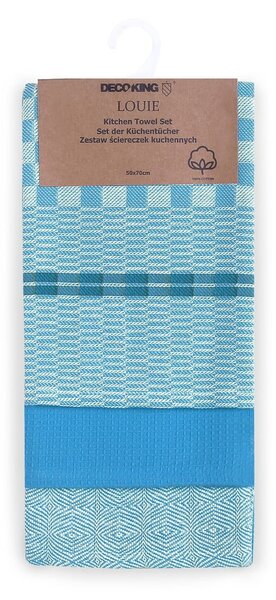 Bavlněné utěrky v sadě 3 ks 50x70 cm Louie – DecoKing