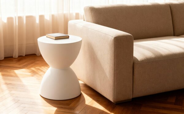 KONFERENČNÍ STOLEK, béžová, kámen, 32/32/40 cm MID.YOU - Online Only konferenční stolky, Online Only
